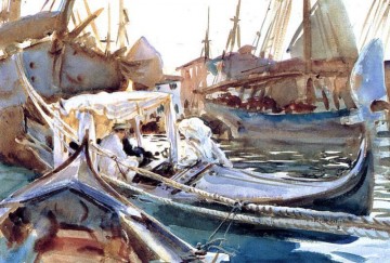  aquarelle - Skizzierung auf der Giudecca Boot John Singer Sargent Aquarelle